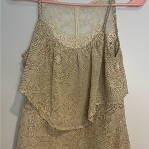 Kina Geometric Lace Top